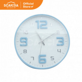 SCANDIA Jam Dinding Clock Easy To Read 30 Cm (GW0165) - Pastel Blue