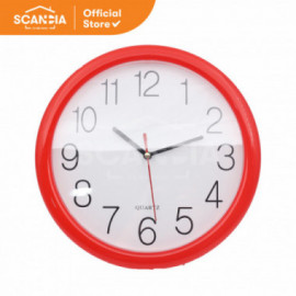SCANDIA Jam Dinding Clock Kitchen 25 Cm (GW0010) - Red