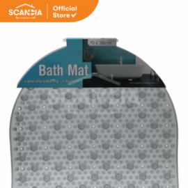 SCANDIA Keset Bath Mat Oval 38x70 Cm (MA0017) - Clear Grey