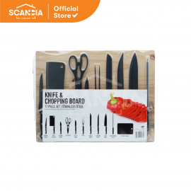 SCANDIA Pisau Set Knife & Chopping Board 11 Pcs (KA0075)