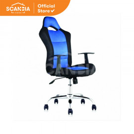 SCANDIA Kursi Gaming Chair Snerting 60x63x126 Cm - Black Blue
