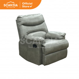 SCANDIA Sofa Recliner 1 Seater Bjorn Bangku Kursi 86x92x99Cm Gray H032
