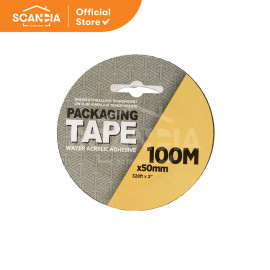 SCANDIA Lakban Pack.Tape Clear/Tan 100mx50mm (HY0010)