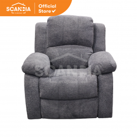 SCANDIA Sofa Recliner 1 Seater Osmond Kursi 95x95x100Cm Gray C692