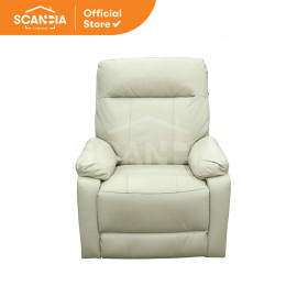 SCANDIA Sofa Recliner 1 Seater Skind Kursi Bangku 79x92x97 Cm Beige