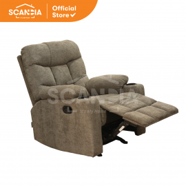 SCANDIA Sofa Recliner 1 Seater Imogen W/ Cup Holder 88X83X100 Dark Grey