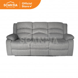 SCANDIA Sofa Recliner 3 Seater Kursi Gunnar 203x92x99 Cm Abu Gray C522