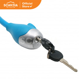 SCANDIA Kunci Sepeda Bicycle Cable Lock 65 Cm (HG0151) - Blue