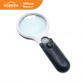 SCANDIA Kaca Pembesar Magnifying Glass W/3 LED Light (AM0011)