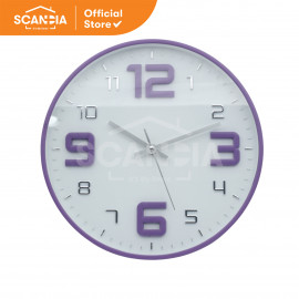 SCANDIA Jam Dinding Clock Easy To Read 30 Cm (GW0165) - Purple