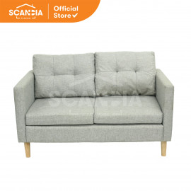 SCANDIA Sofa 2 Seater Calista 136X81X85 CM Light Grey