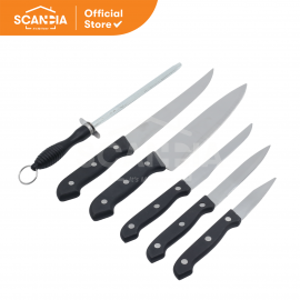 SCANDIA Pisau Set Knife & Chopping Board Set 7 Pcs (KA0015)