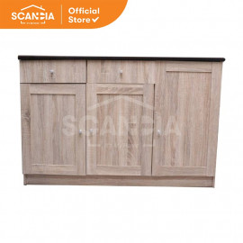 SCANDIA Rak Dapur Kitchen Cabinet Bottom Karsten 120X90 CM Mahogany