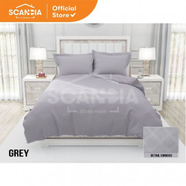 SCANDIA Sprei Set Fitted Sheet Viorella Grey - 120x200