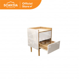 SCANDIA Bed Side Table Aarup 40X34X61Cm Beaufort White