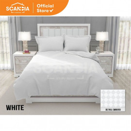 SCANDIA Seprai Fitted Sheet Viorella White - 200x200