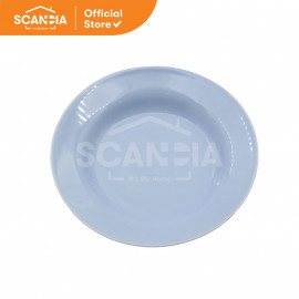 SCANDIA Piring Porcelain Kd Plate 22,5 Cm - Biru Muda
