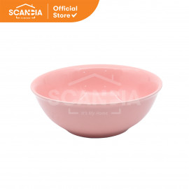 SCANDIA Mangkuk Porcelain KD Bowl 15,5 Cm - Merah Muda