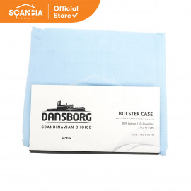 SCANDIA Sarung Guling Bolster Case DB 2Pcs Set Cotton 100x38cm - Blue
