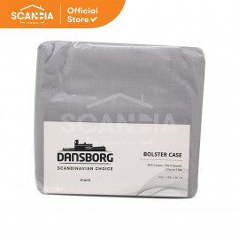 SCANDIA Bolster Case Db 2Pcs 1 Set Cotton 100X38Cm Grey
