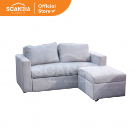 SCANDIA Sofa With Drawer Hans Kursi Laci 220x80x82 Cm Light Grey