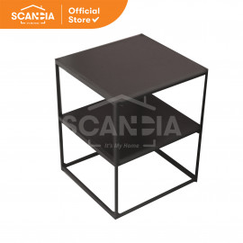 SCANDIA Bed Side Table Virum 42x40x51Cm Black - Meja Kamar Sudut Hitam