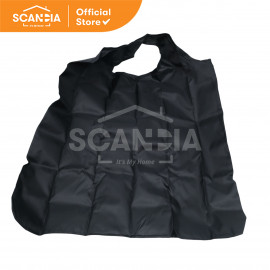 SCANDIA Tas Belanja Shopping Bag Fold Up With Pouch Black (RG0062)