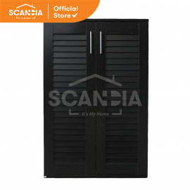 SCANDIA Shoe Cabinet 2 Doors Thora 60X35X93Cm Dark Brown